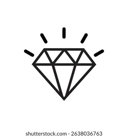 Diamond icon vector for web and mobile app. diamond gems sign and symbol. Set of different brilliant icon. Diamond icon set Isolated on white background.