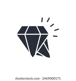 Diamantsymbol. Vektorgrafik.Editierbarer Strich.Lineares Stilzeichen zur Verwendung Webdesign,Logo.Symboldarstellung.