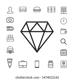 Diamond icon for web and mobile