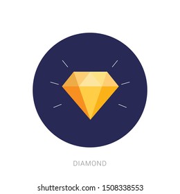 Diamond icon with white background