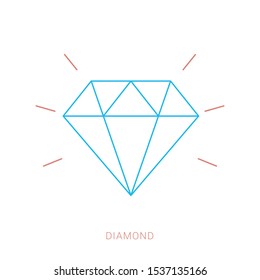 Diamond icon with white background