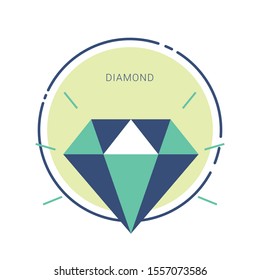 Diamond icon with white background