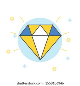 Diamond icon with white background