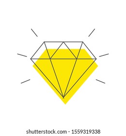 Diamond icon with white background