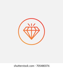 Diamond icon.gradient illustration isolated vector sign symbol