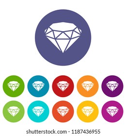 Diamond icons color set vector for any web design on white background