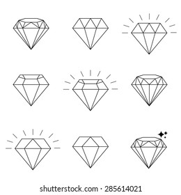 Diamond  icons set, design