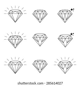 Diamond  icons set, design