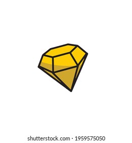 Diamond icons set, flat design