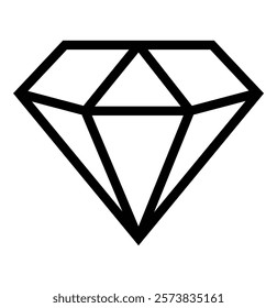 Diamond icons set, flat design, outline icon. Diamond icon vector for web and mobile app. Gemstone icons in a linear minimal style. Vector icon logo design diamonds. Design eps 10