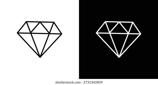 Iconos de diamante colección de elementos simples.