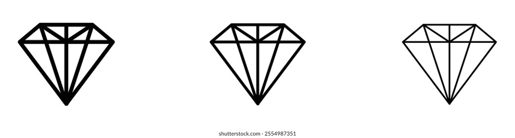 Diamond icons in tree different stroke sizes