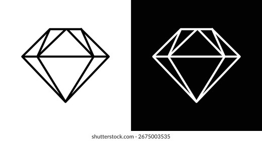 Ícones de diamante, melhor ícone de traçado do vetor EPS