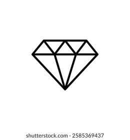 diamond iconVector illustration in black