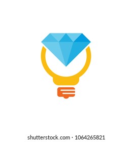 Diamond Idea Logo Icon Design