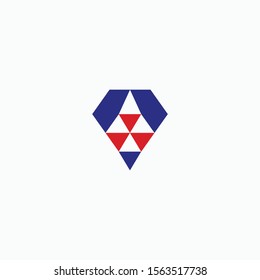 diamond identity logo vector concept with america styles