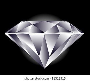Diamond illustration on a black background.