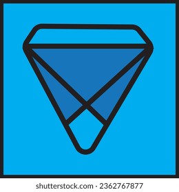 Rautengrafik, Vektordesign in blauer Farbe. Geeignet für Symbole, Logos, Plakate, Websites, T-Shirt-Designs, Aufkleber, Konzepte, Werbung.
