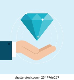 Diamond illustration vector. product development icon.