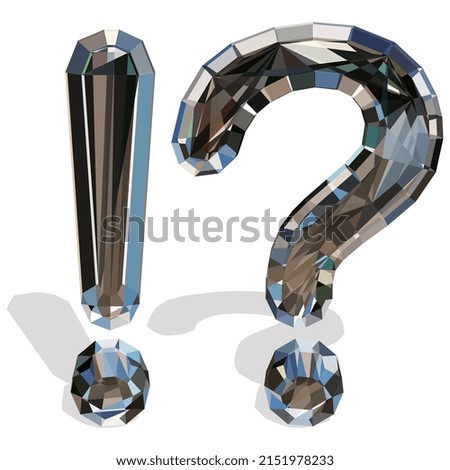 The Diamond Image! and ? icons vector illustration