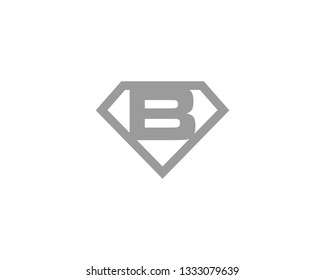 Diamond initial Letter B Logo design