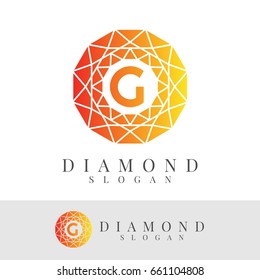 diamond initial Letter G Logo design
