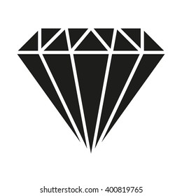 Diamond isolated black icon.