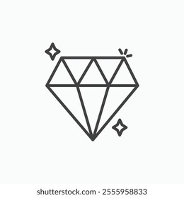Diamond isolated icon. vector illustration.