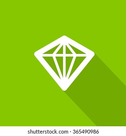 Diamond isolated minimal single flat icon. Crystal line vector icon for websites and mobile minimalist flat design.