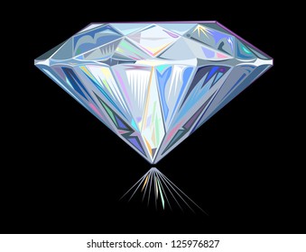 Diamond isolated on black background