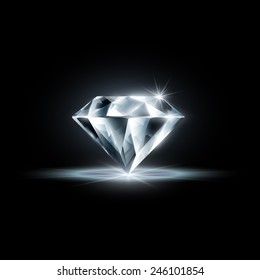 diamond isolated on black background