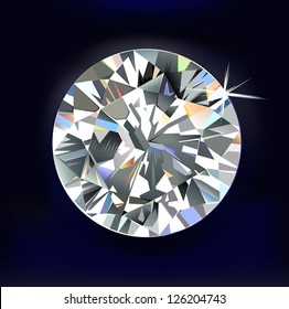 Diamond isolated on dark-blue background