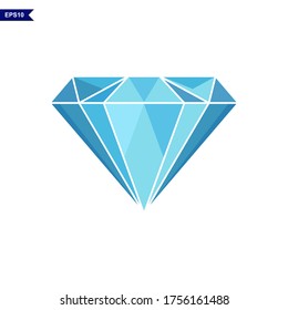 Diamant einzeln auf weißem Hintergrund. Illustrationsvektor
