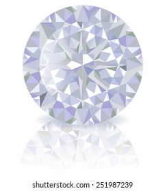 Diamond isolated on white background - vector