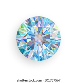 Diamond isolated on white background. Vector illustration