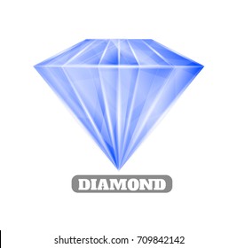 Diamond isolated on white background vector illustration