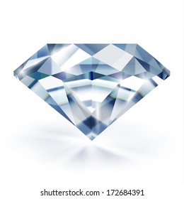 Diamant einzeln auf Weiß - EPS10