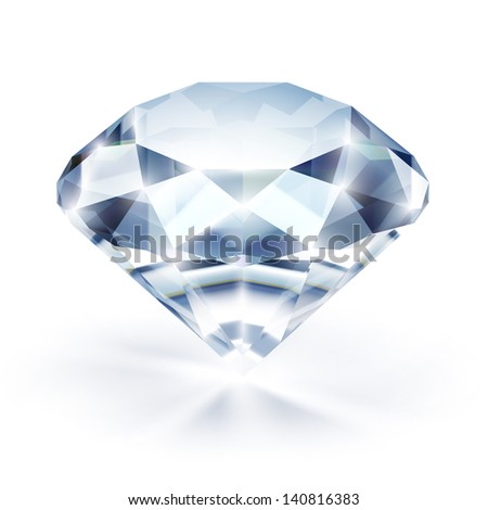 Diamond isolated on white - eps10