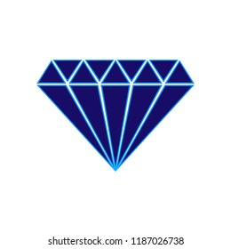 Diamond isolated on white vector 