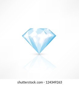 Diamond isolated on white. vector illustration