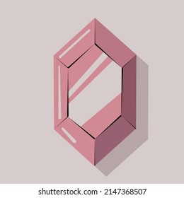 diamante aislado en ilustración de vector blanco