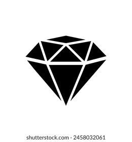diamante aislado en blanco - icono de Vector	