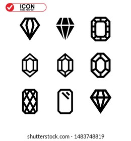 diamond isolated sign symbol vector illustration - Collection of high quality black style vector icons

