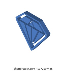 Diamond isometric left top view 3D icon