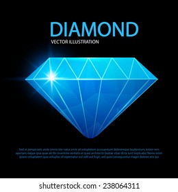 Diamond. Jevelry vector illustration