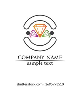 Diamond and Jewel design vector Logo Template symbol