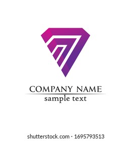 Logo-Vorlagensymbol für die Vektorillustration Diamant und Juwel Design