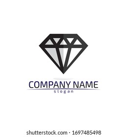 Diamond and Jewel design vector Logo Template symbol