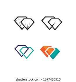 Diamond and Jewel design vector Logo Template symbol