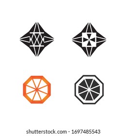Símbolo de plantilla para el logotipo de los vectores de diseño de diamantes y joyas